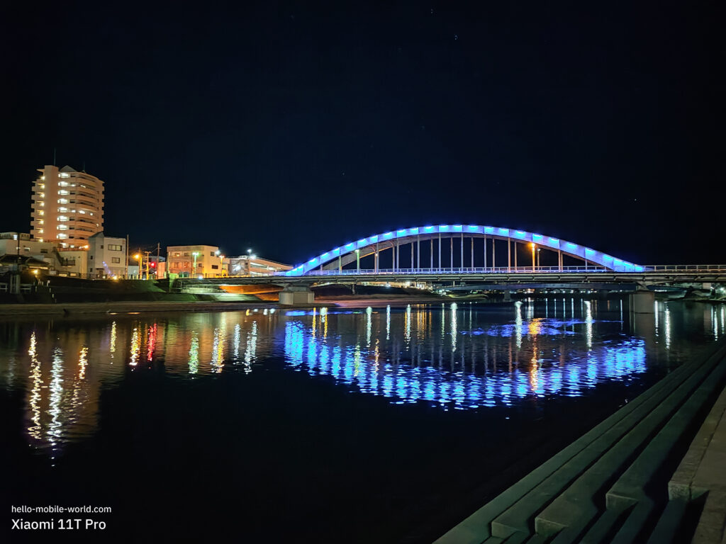 Xiaomi 11T Proで御成橋の夜景撮影