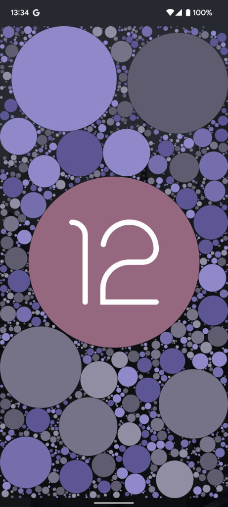 Android 壁紙とスタイル 紫にセットの場合のイースターエッグ起動画面
