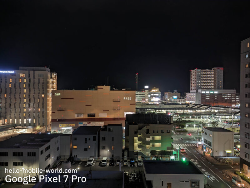 Google Pixel 7 Pro 写真例 夜景モードあり