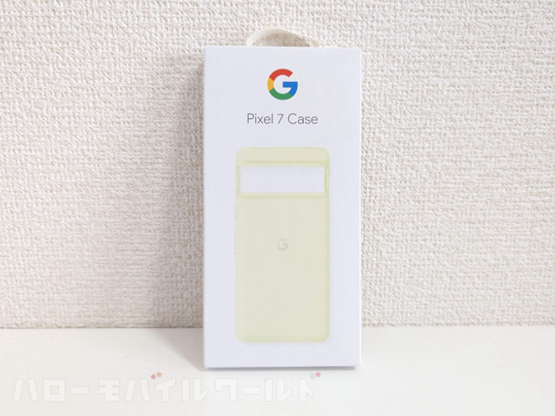 Google Pixel 7 純正ケース レモングラス パッケージ 正面