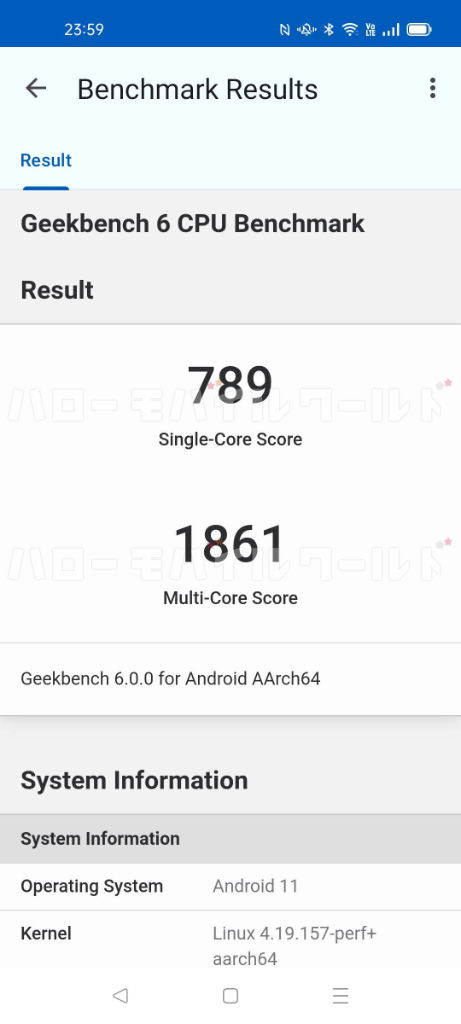 OPPO Reno5 A Geekbench 6 2nd time