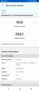 Xperia 10 IV GeekBench 6 3rd time
